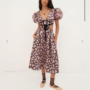 For Love and Lemons Madison Floral Midi Dress